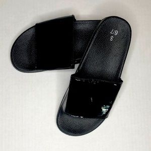 Patent Leather Slides NWOT